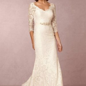 BHLDN White One by Pronovias Jimena wedding dress.